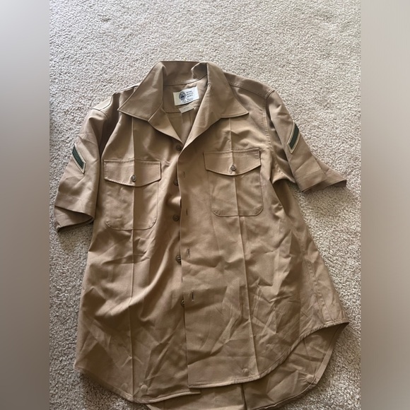 United States Marine Corps Other - United States Marine Corps 16 1/2 Defense Logistics Khaki Shirt Sleeve w/ PFC